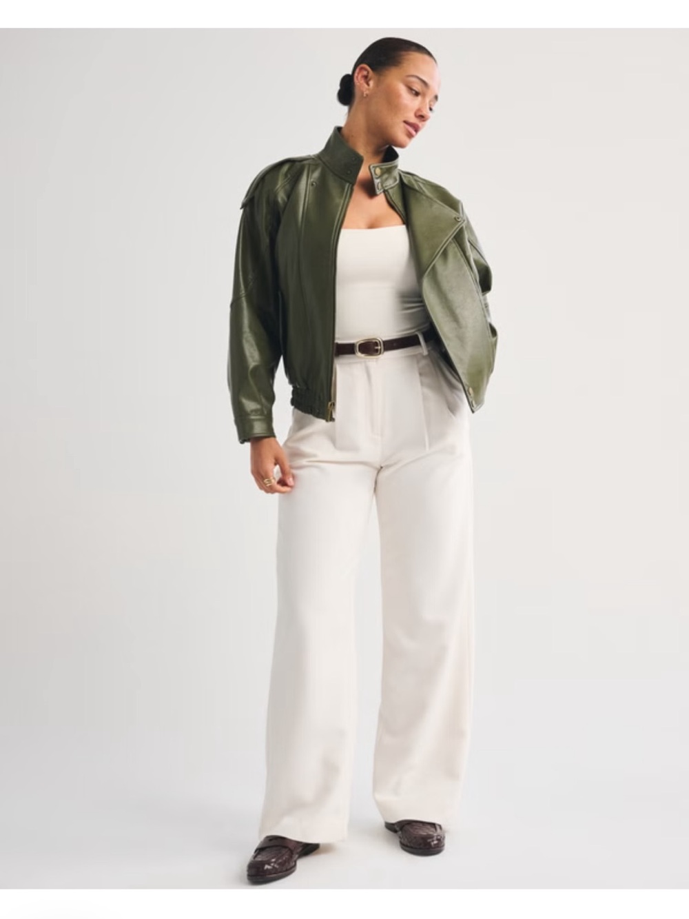 A&F Sloane Tailored Wide Leg Pant - petite